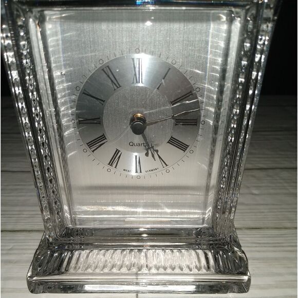 Crystal Legends By Godinger Vintage 24% Lead Crystal Clock Made in West Germany - Picture 9 of 13